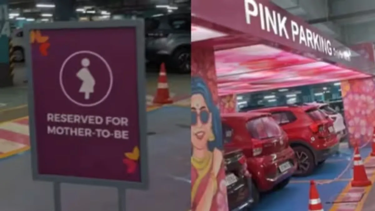 Bengaluru pink parking, Bengaluru pink parking video, pink parking video, pink parking video viral, - India TV Hindi