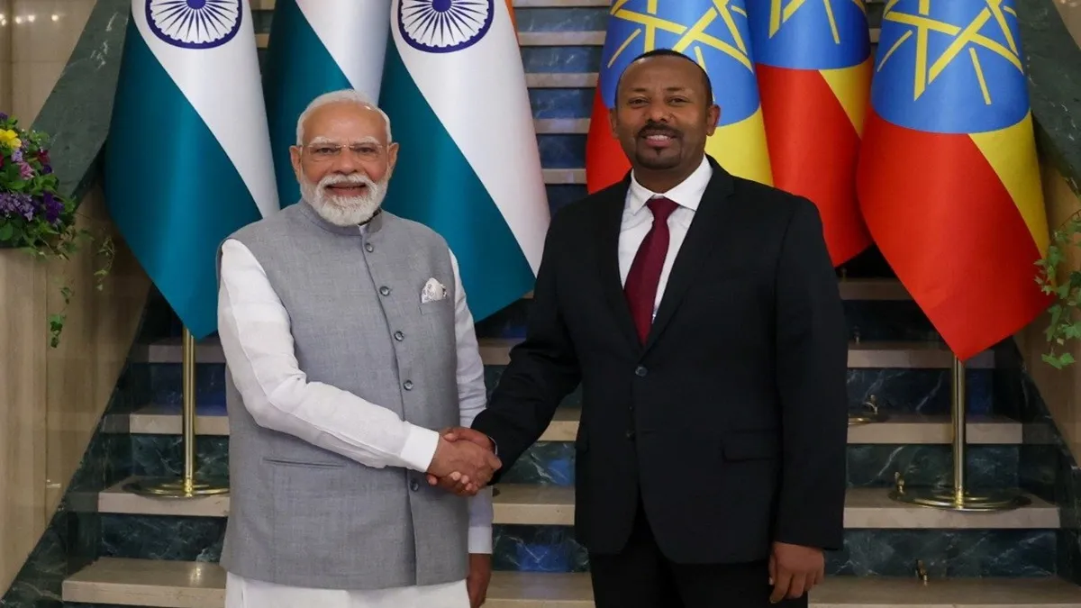 Ethiopia PM Abiy Ahmed Ali (R) PM Narendra Modi (L)- India TV Hindi