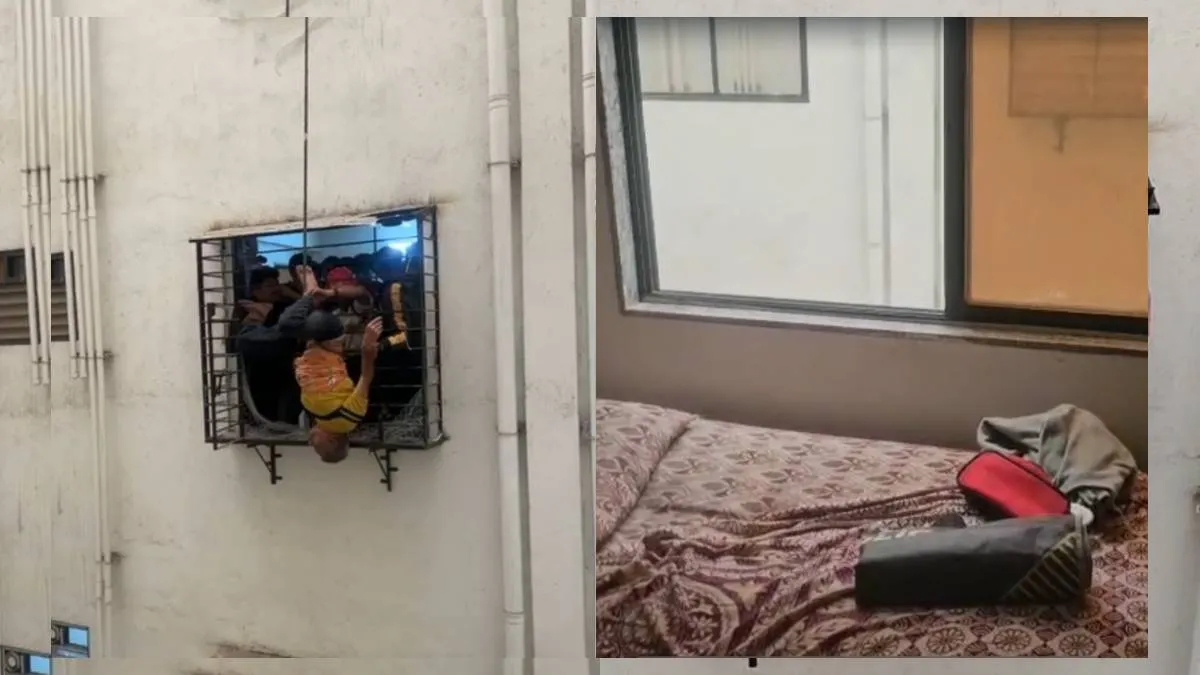 10वीं मंजिल से गिरा बुजुर्ग, 8वीं मंजिल पर उल्टा लटका - इंडिया टीवी हिंदी