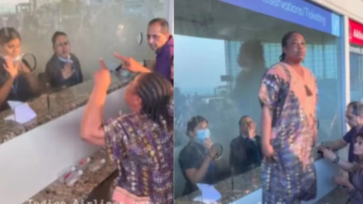 indigo crisis, african woman video, African woman Mumbai airport video, African woman chaos video, i- India TV Hindi