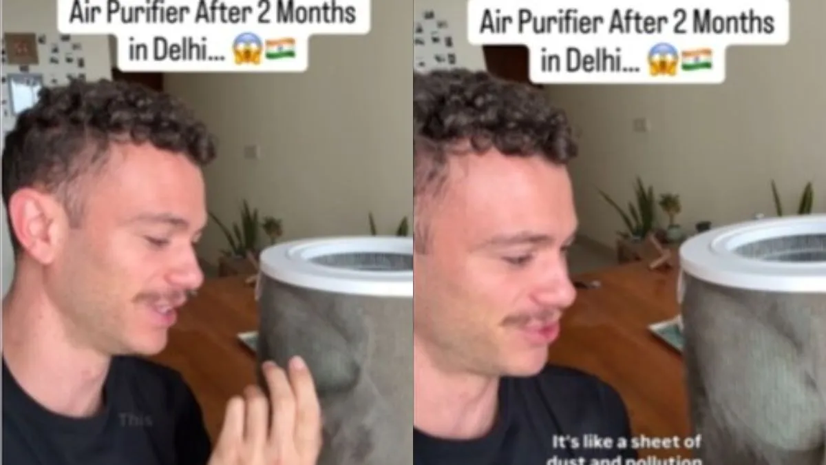 Delhi air quality,air purifier filter,pollution in Delhi,Instagram video,air pollution concerns, vir- India TV Hindi