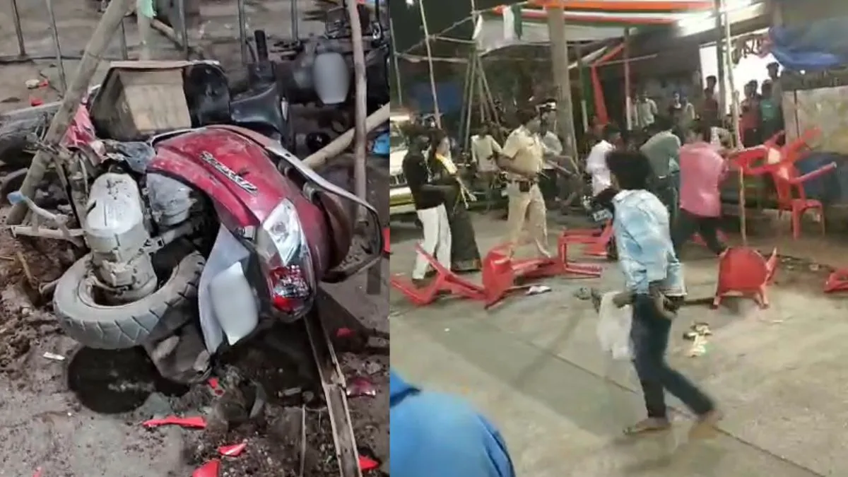 बीजेपी-कांग्रेस कार्यकर्ताओं के बीच हुई झड़प। - India TV Hindi