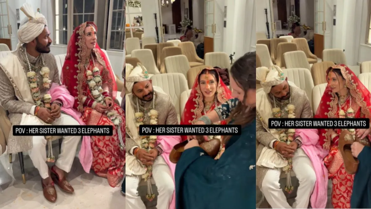 russian bride video, 3 elephant in joota chipaai, shaadi ka video, wedding video, viral video, viral- India TV Hindi