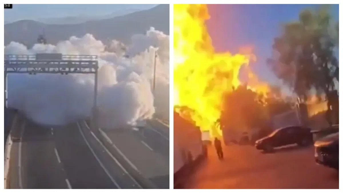 गैस टैंकर पलटा और लग गई आग- India TV Hindi