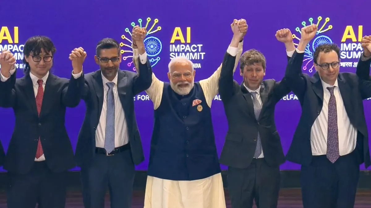 भारत के एआई एक्सपो में पीएम मोदी के साथ जुटे विश्व के दिग्गज। - India TV Hindi