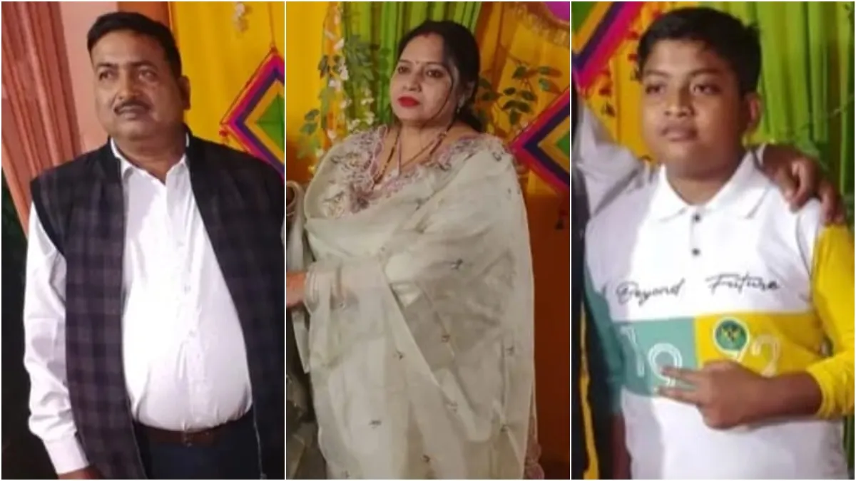 मृतक रिटायर्ड फौजी, पत्नी और उसका बेटा- India TV Hindi