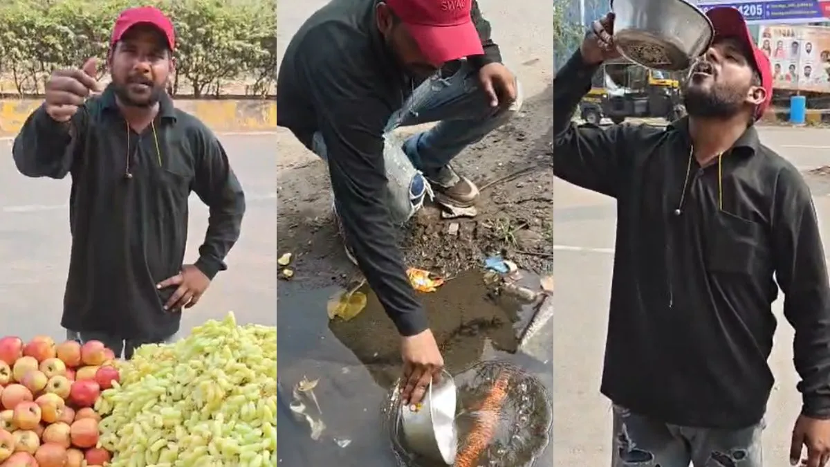 fruit vendor viral video, dirty water on fruits, Mumbai fruit seller controversy- India TV Hindi