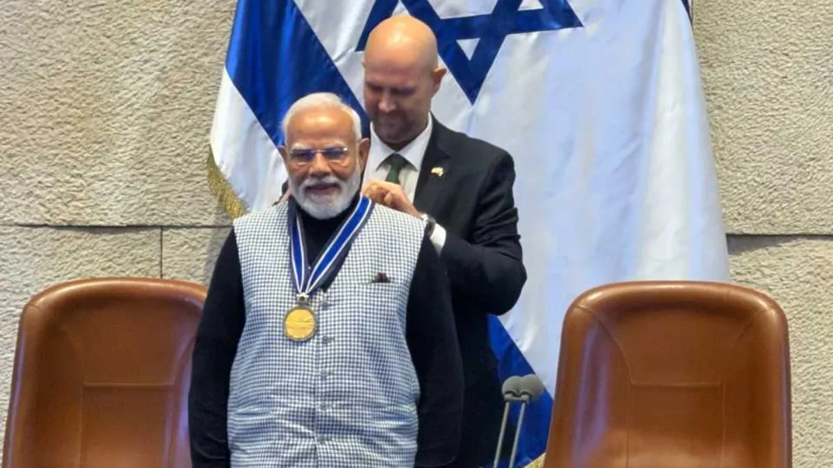 Narendra Modi Israel visit, Knesset highest honor, Speaker of the Knesset Medal- India TV Hindi