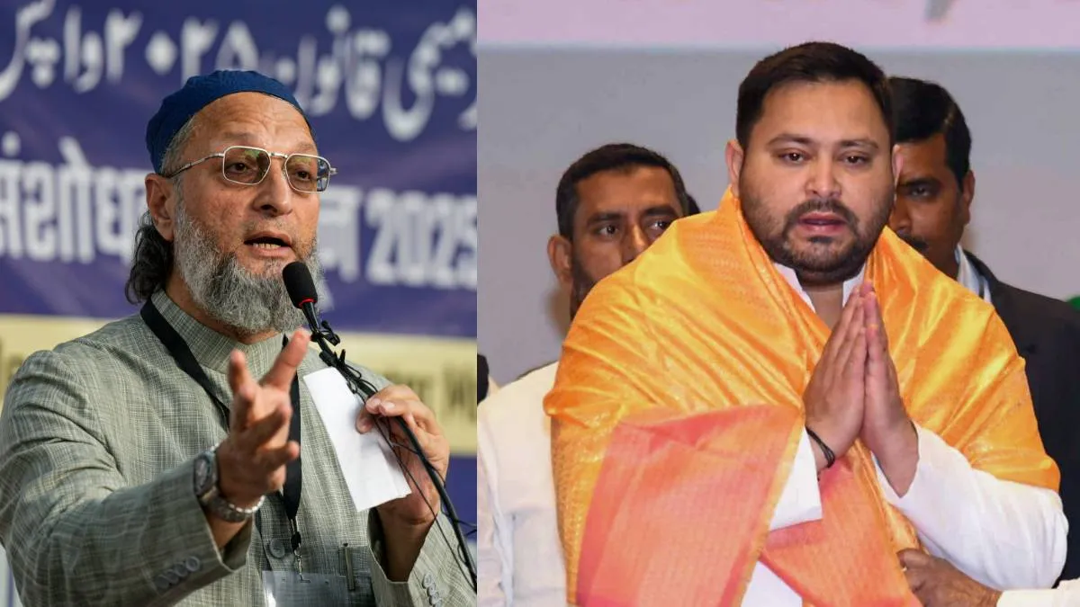 असदुद्दीन ओवैसी और तेजस्वी यादव। फाइल- India TV Hindi