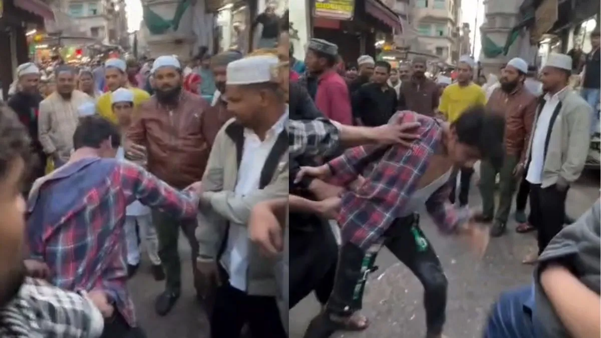 युवक की बाजार में की पिटाई। - India TV Hindi