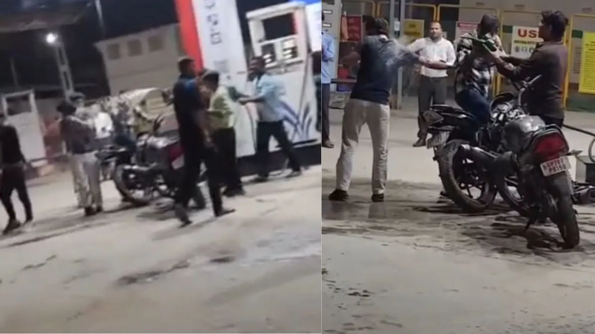 बाइक सवारों को पेट्रोल से नहलाया। - India TV Hindi