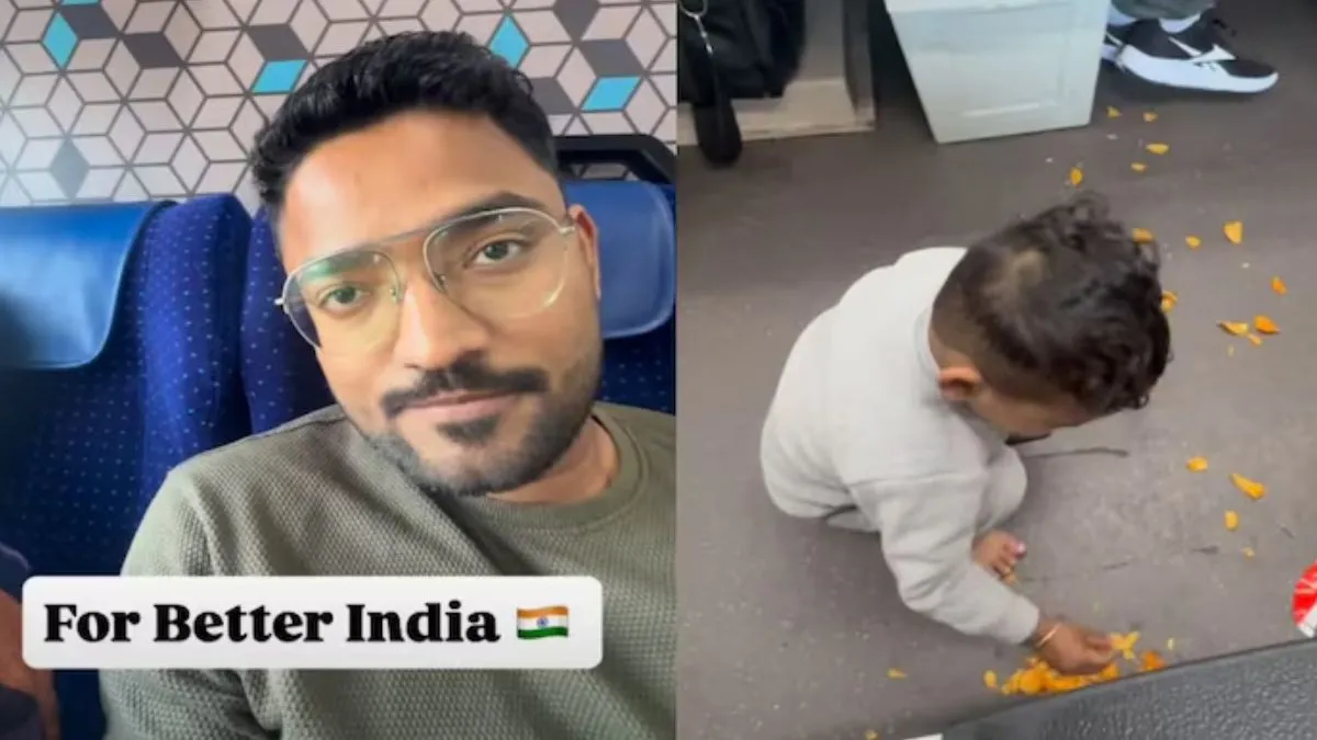 father son video viral, good parenting video, viral video, father instruct son for picking chips, vi- India TV Hindi