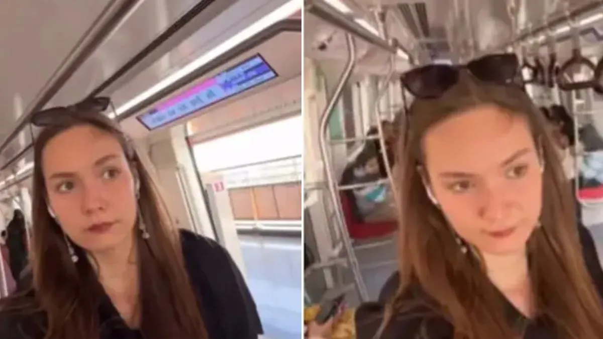 Russian tourist video, Russian tourist visit india, russian tourist in delhi metro, russian woman in- India TV Hindi