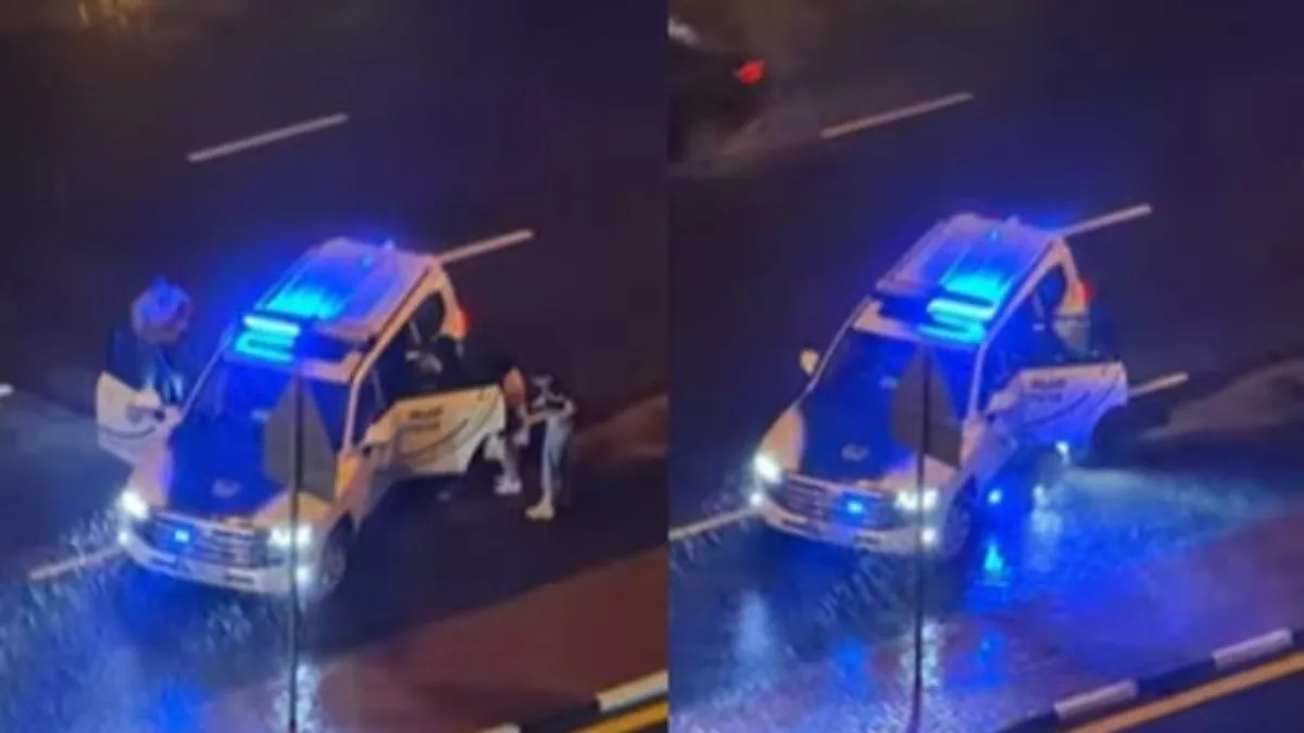 Dubai Police Viral Video, Dubai Police Gesture, Aaj Ka Viral Video, Dubai Police Latest Viral Video,- India TV Hindi