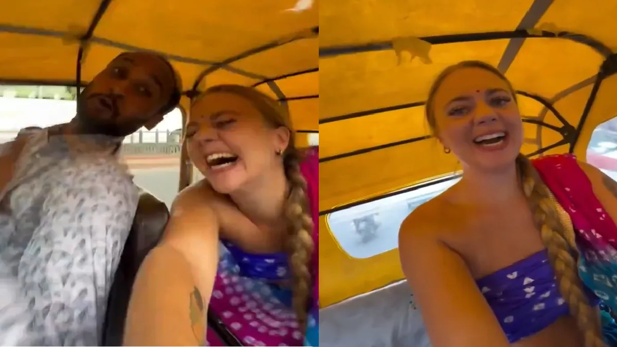 जर्मन विदेशी महिला और आरोपी ऑटो चालक- India TV Hindi