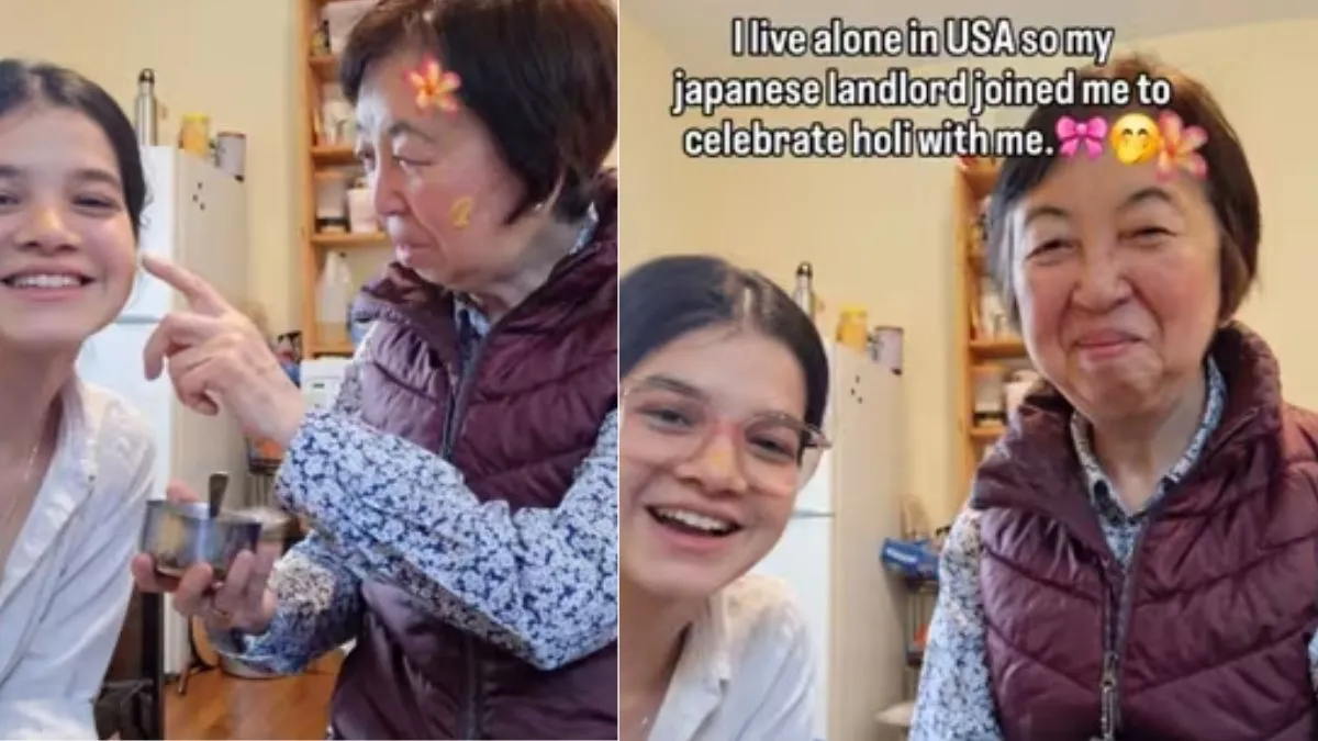 Japanese landlady Holi celebration,  Holi celebration 2026, holi 2026, viral video- India TV Hindi