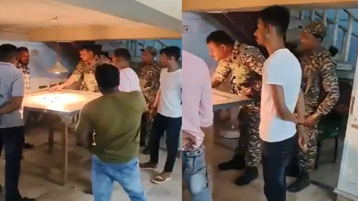 टीएमसी कार्यालय में कैरम खेलते हुए सीआरपीएफ के जवान- India TV Hindi