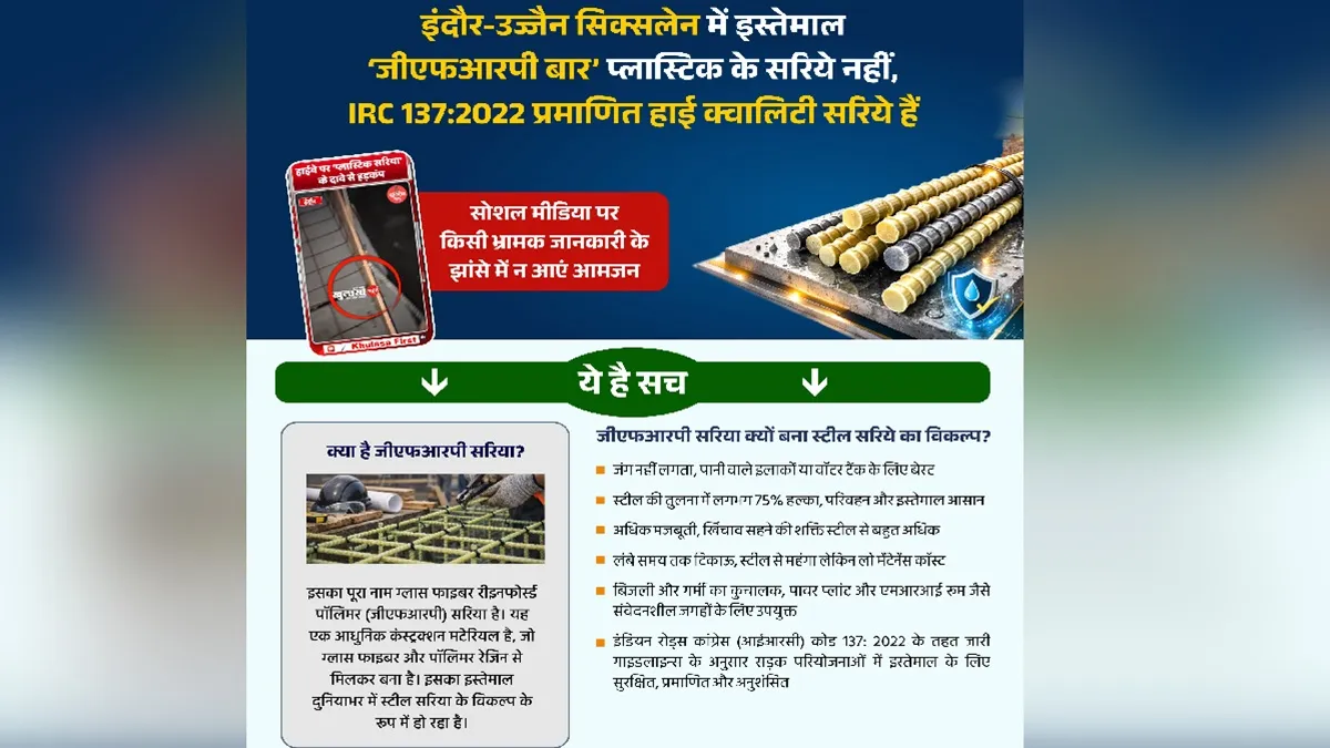 ग्लास फाइबर रीइनफोर्स्ड पॉलिमर (GFRP) से बनी हैं सरिया- India TV Hindi