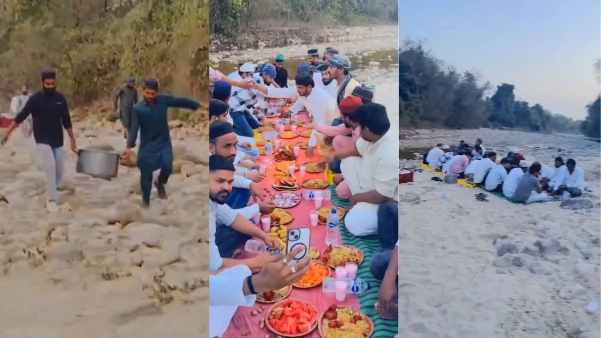 इफ्तार पार्टी के बाद झील में फेंके मांस के अवशेष।- India TV Hindi