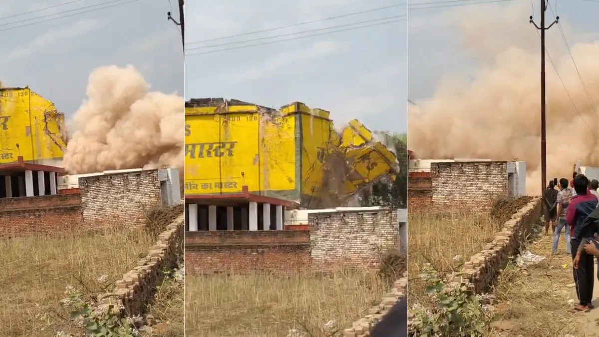 कोल्ड स्टोरेज की छत गिरने का वीडियो आया सामने।- India TV Hindi