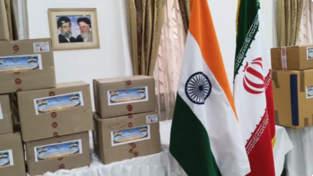 ईरान को भारत की ओर से भेजी गई सहायता। - India TV Hindi