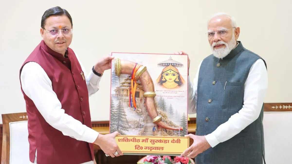 पीएम नरेंद्र मोदी से सीएम पुष्कर सिंह धामी ने की मुलाकात।- India TV Hindi