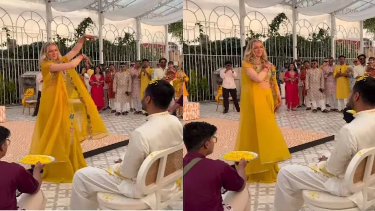 Dutch bride video, Ghoomar dance performance video, aaj ka viral video, viral video, viral news  - India TV Hindi