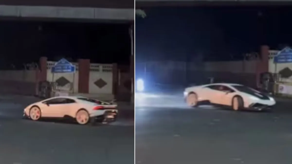 Stunt Video Viral, Lamborghini car stunt video, Aaj Ka Viral Video , Stunt Video, Stunt viral video - India TV Hindi