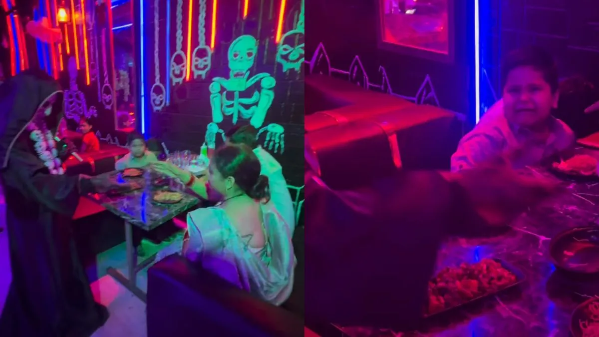 horror themed restaurant video, varanasi video, aaj ka viral video, viral video, viral news, news in- India TV Hindi