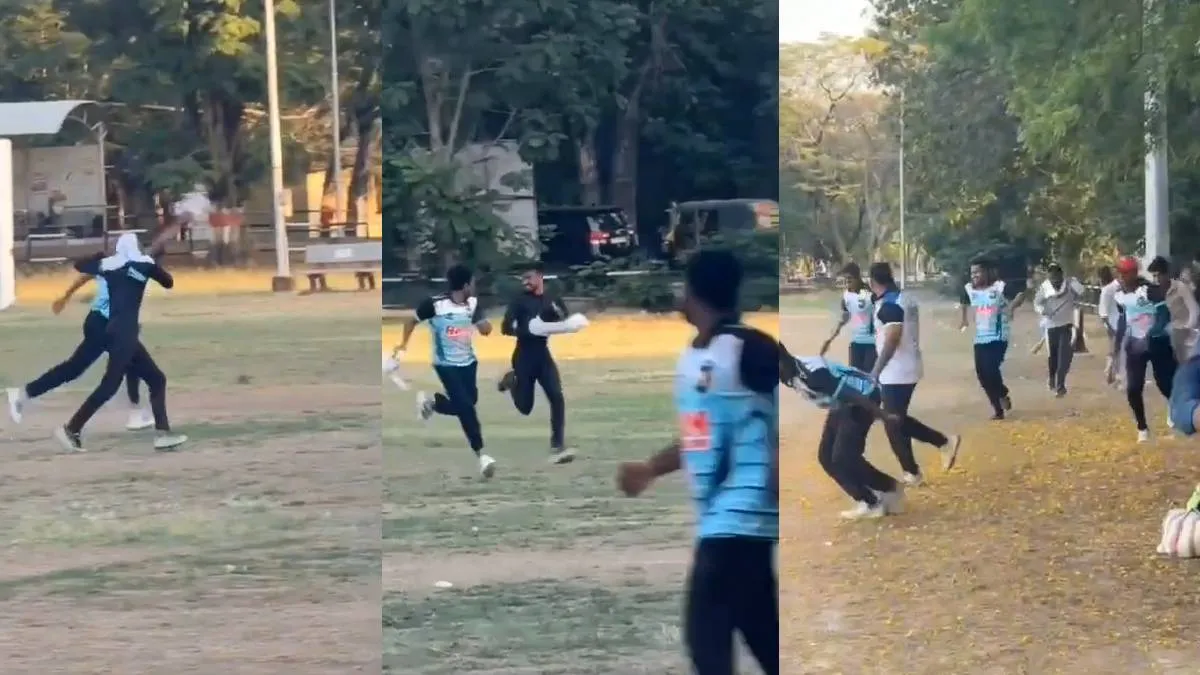  मधुमक्खियों के हमले से बचने के लिए भागते हुए खिलाड़ी व अन्य लोग- India TV Hindi