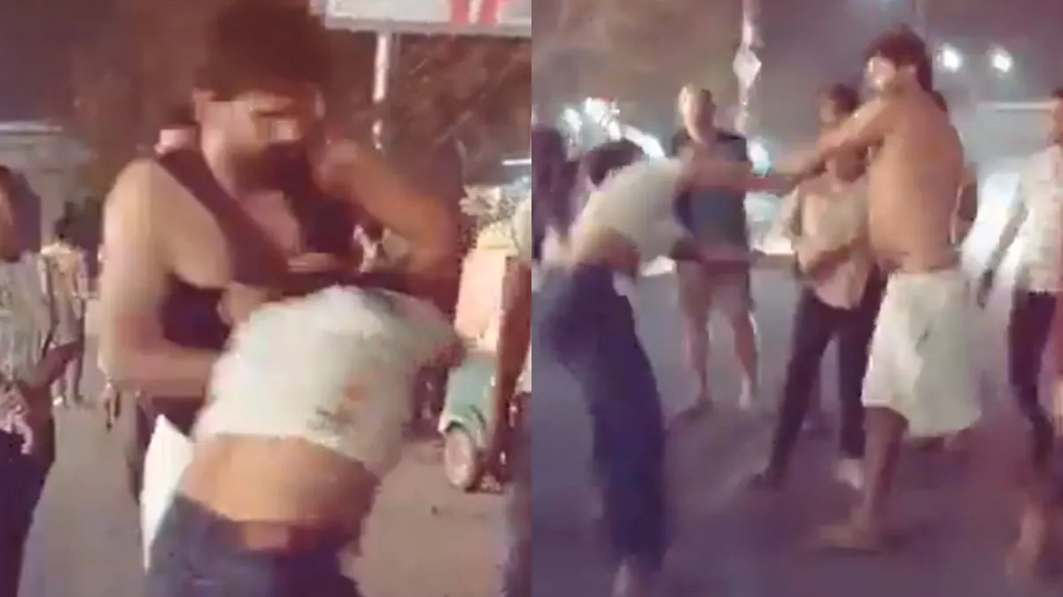 Gurugram fight viral video, Bristol Chowk clash, Haryana police action- India TV Hindi