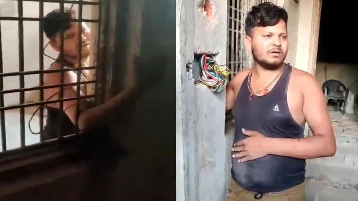 लोहे की जाली में चोर का हाथ फंसा- India TV Hindi