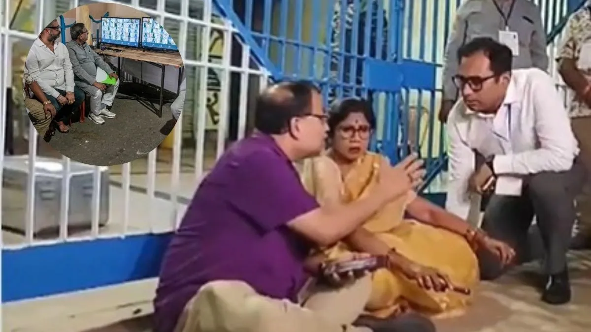 स्ट्रॉन्ग रूम के बाहर टीएमसी नेताओं का धरना- India TV Hindi