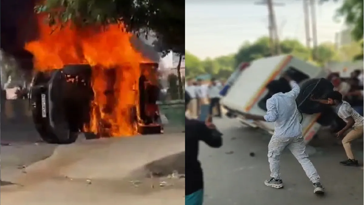 कंपनी के कर्मचारियों का हिंसक प्रदर्शन- India TV Hindi