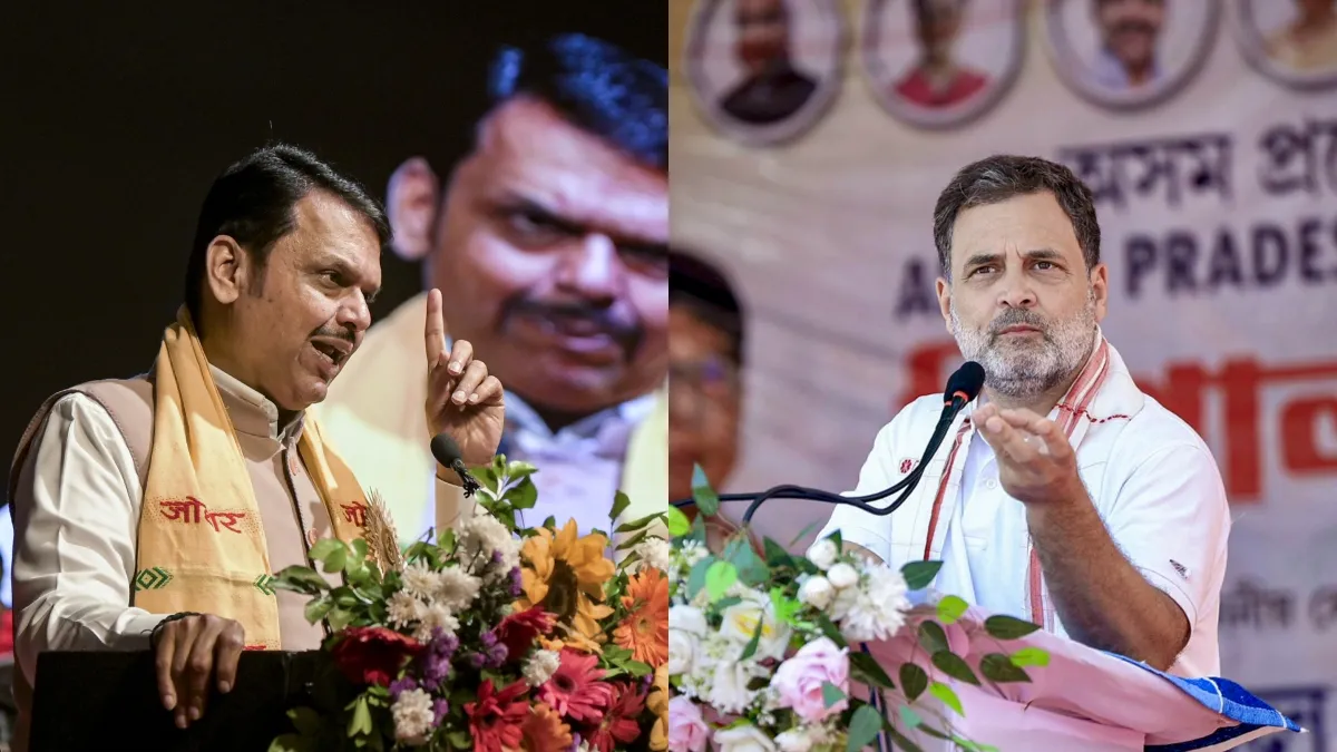 देवेंद्र फडणवीस और राहुल गांधी- India TV Hindi