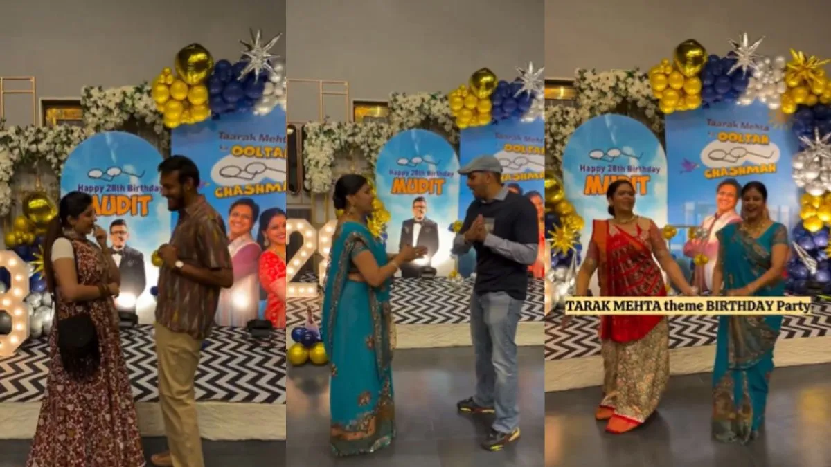 birthday party video viral, jethalal daya comedy video, viral video, aaj ka viral video- India TV Hindi