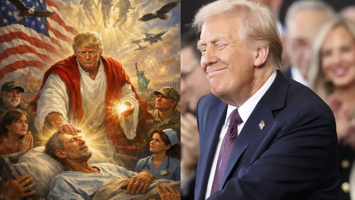 Trump Posts Image Depicting Himself as Jesus- India TV Hindi