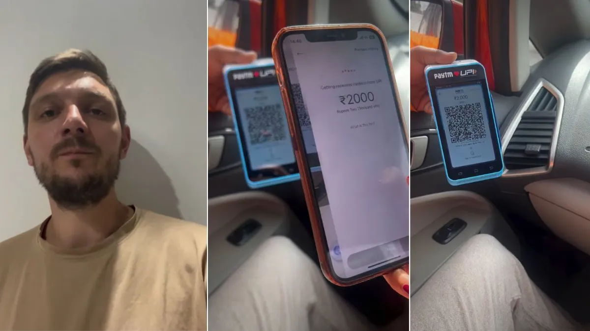 German Tourist Video, German Tourist in India, Aaj Ka Viral Video, German Tourist react on UPI, Germ- India TV Hindi