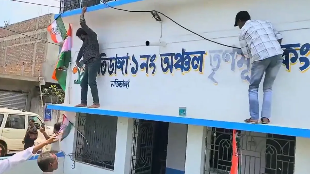 West Bengal election news, BJP victory Bengal, Congress office reclaimed Nadia- India TV Hindi