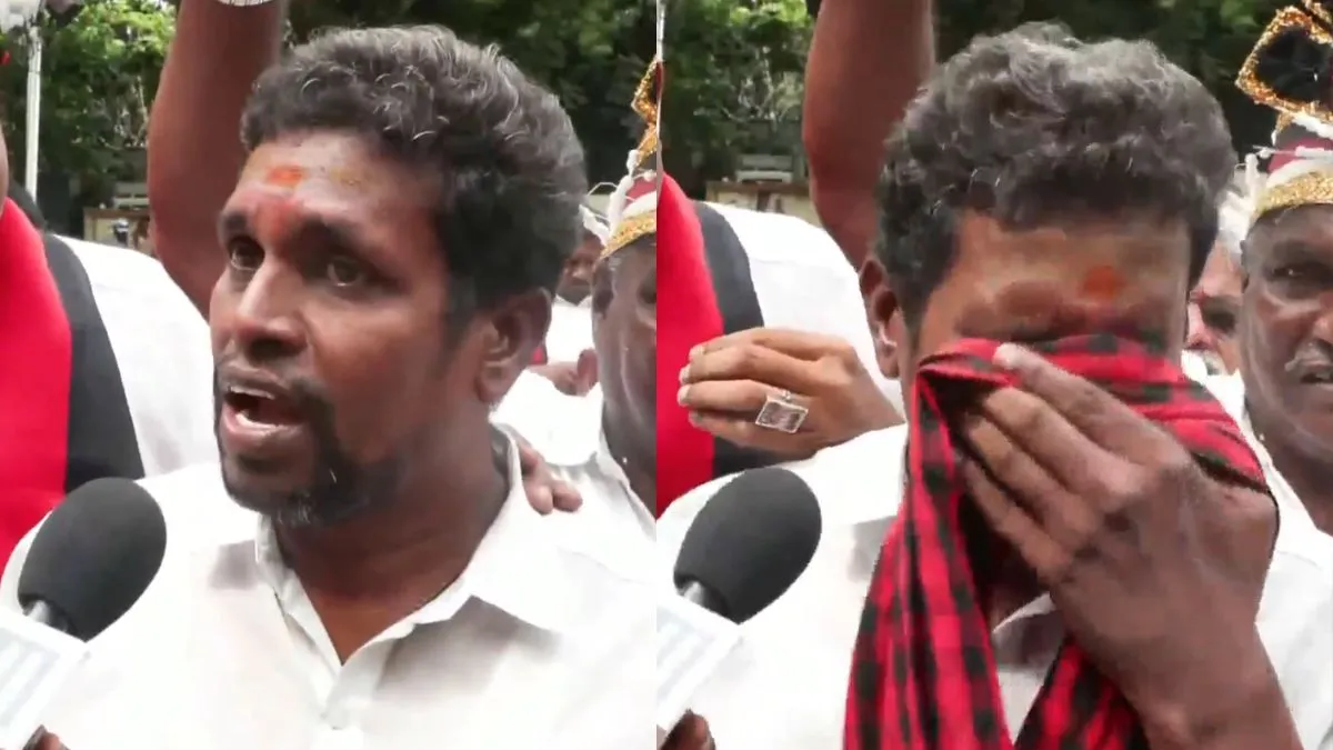 DMK worker crying video- India TV Hindi