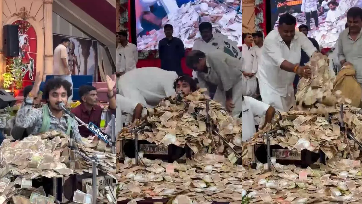 लोक कलाकार गोपाल साधु पर नोटों की बारिश - India TV Hindi