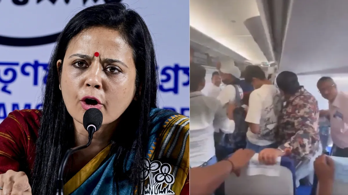 mahua moitra indigo flight slogans- India TV Hindi