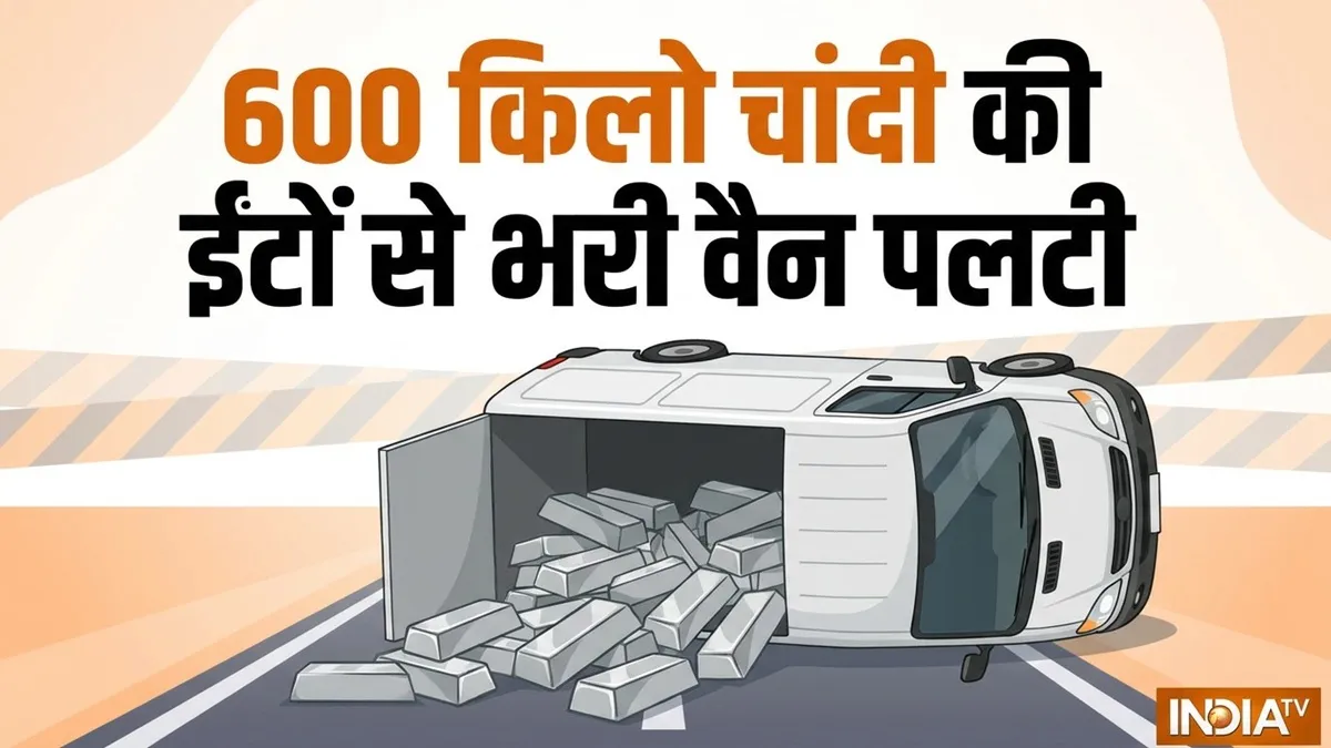 चांदी से भरी वैन पलटने...- India TV Hindi