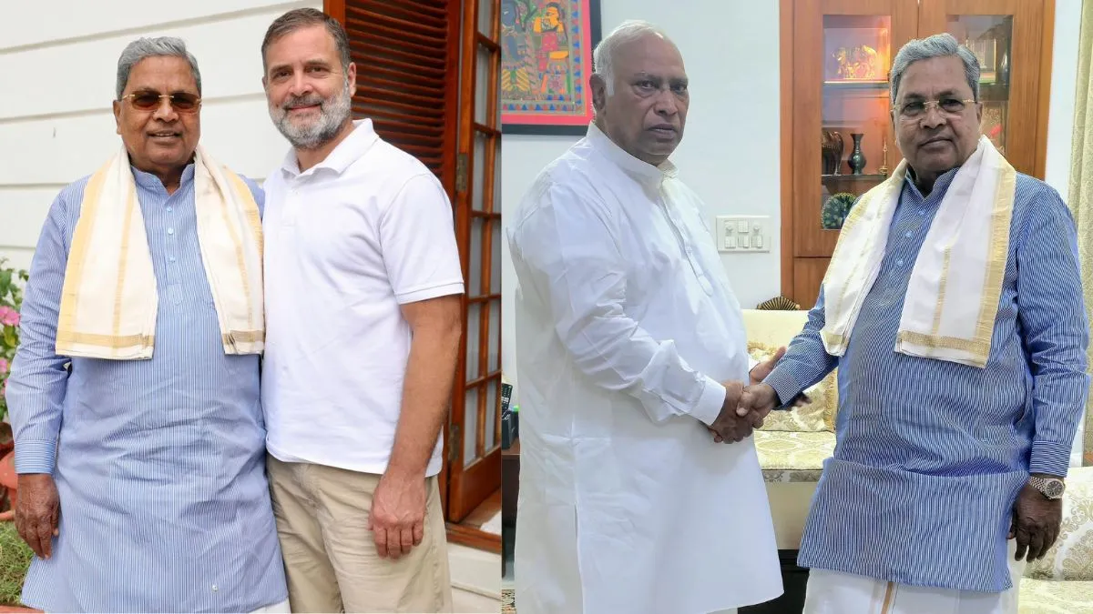 राहुल गांधी और खरगे से मिले सिद्धारमैया।- India TV Hindi