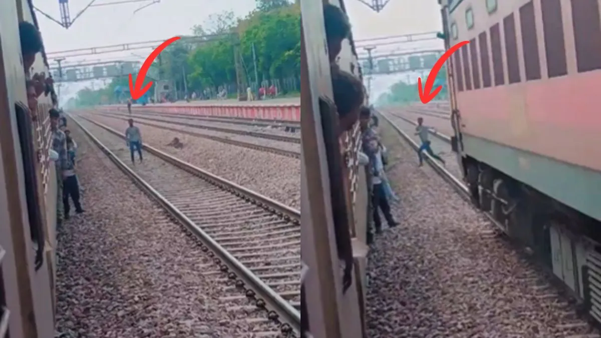 Viral news, viral video, stunt on railway track- India TV Hindi