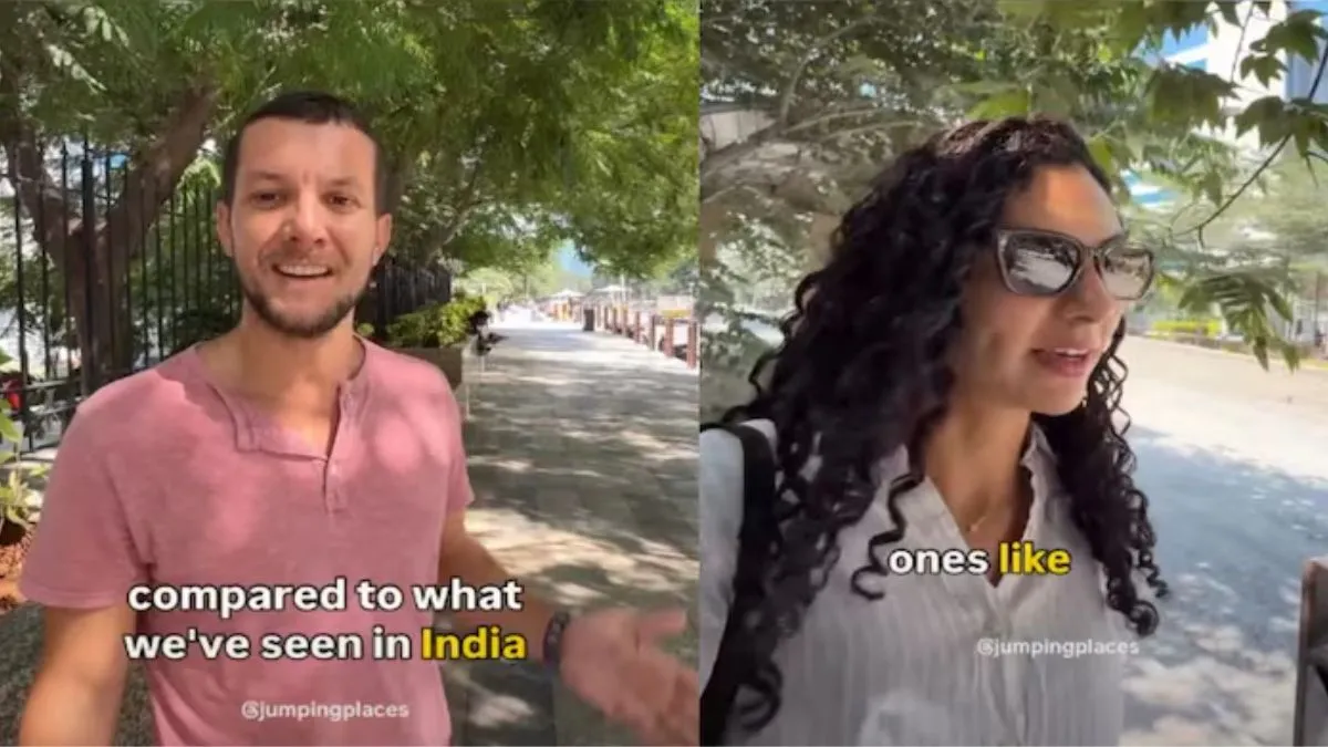 foreign couple video, foreign couple in india, aaj ka viral video, viral video, viral news, news in - India TV Hindi