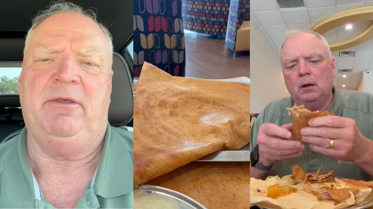 American Food Vlogger Video, American Vlogger Video, Aaj Ka Viral Video, Saravanaa Bhawan, Dosa Reci- India TV Hindi