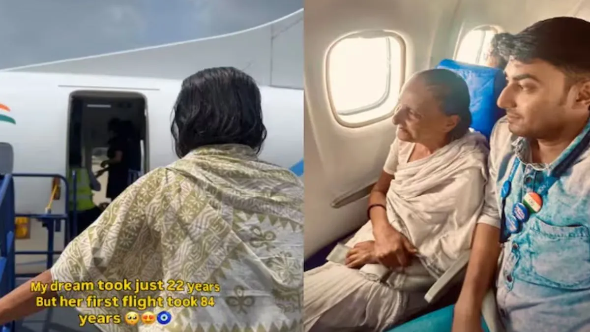 Grandmother Airplane Journey Video, Aaj Ka Viral Video, Viral Video, Viral News, News in Hindi- India TV Hindi