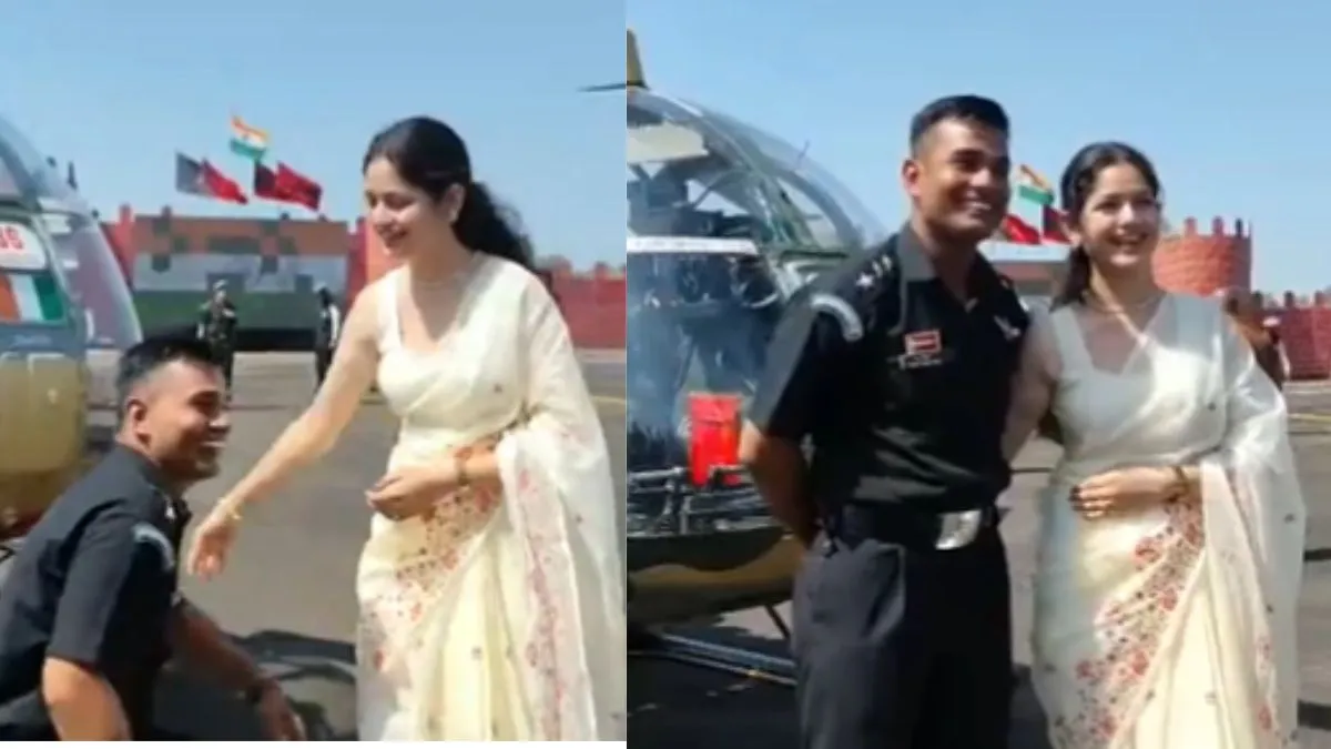 Combat Army Aviation Pilot video, pilot proposed girlfriend video, aaj ka viral video, viral news, v- India TV Hindi