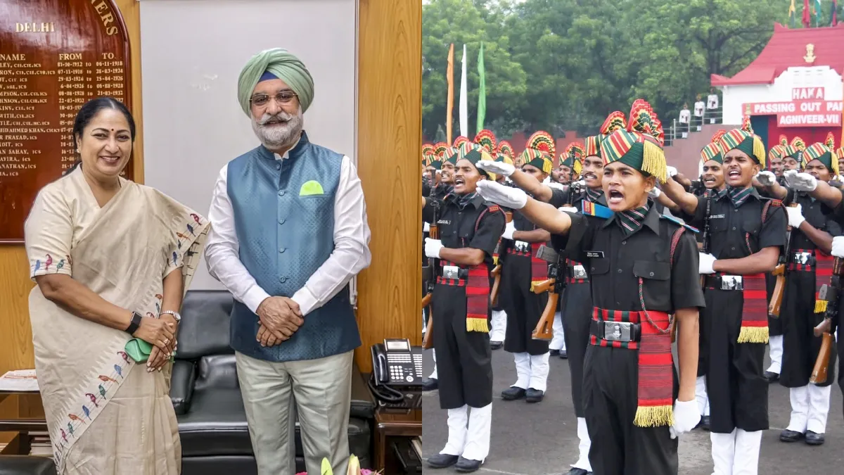 दिल्ली की मुख्यमंत्री रेखा गुप्ता के साथ उपराज्यपाल तरणजीत सिंह संधू।- India TV Hindi